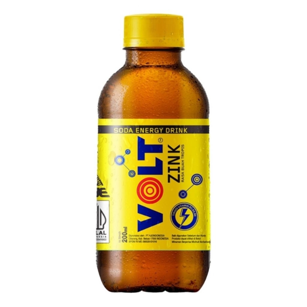 Volt Zink Minuman Berenergi Soda Rasa Buah Tropis 200ml