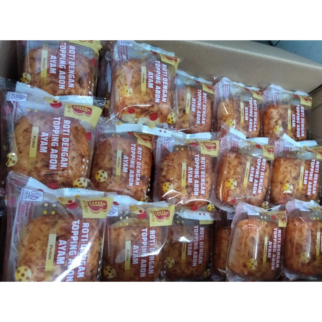 Roti Byway toping Abon Pedas 1 Pcs - Abon Pedas/ abon nori/ abon kelapa