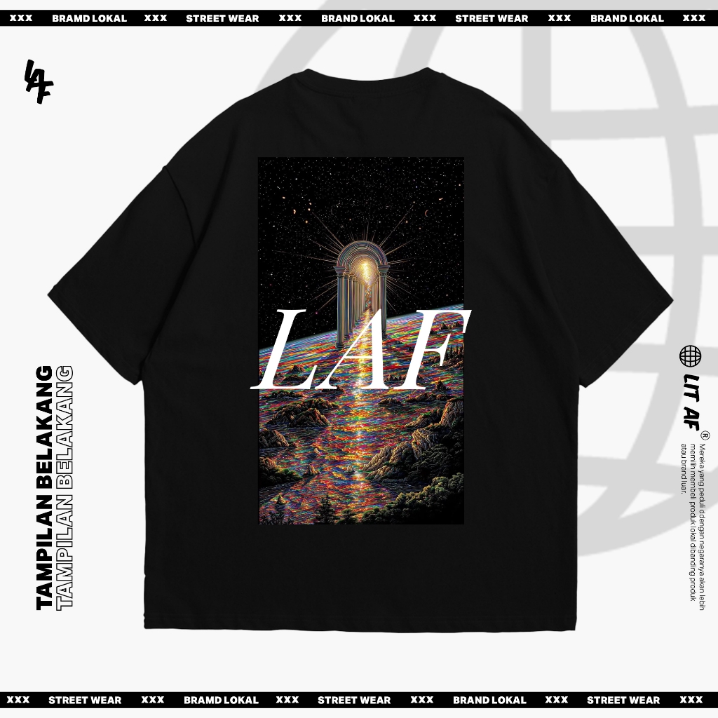 LIT AF Oversized Tshirt Road to Valhalla