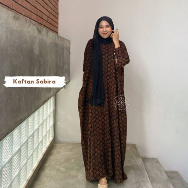 Kaftan Sabira Original Sentiko Batik | Kaftan Rayon Grade A Jumbo Allsize LD 180 PB 140 Bisa Couple