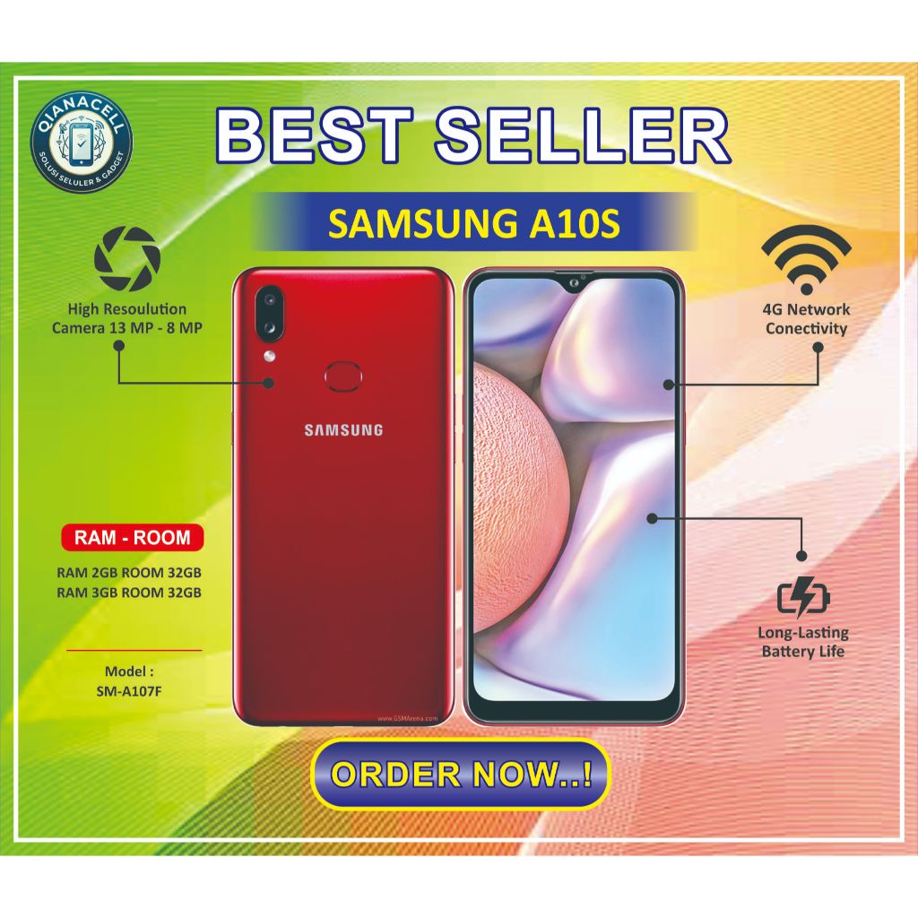 HP Samsung Galaxy A10s SM-A107F Normal Second Siap pakai