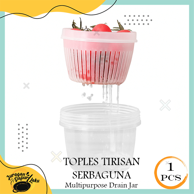 Juragan Toples Wadah Penyimpanan Buah dan Sayur dengan Tirisan
