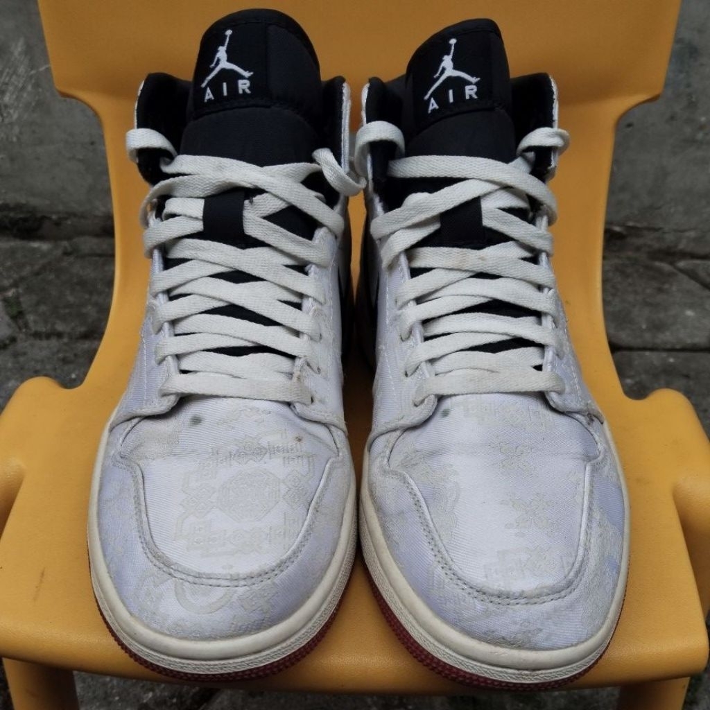 Sepatu Nike Clot X AJ1 Mid "Fearless" Cut Black