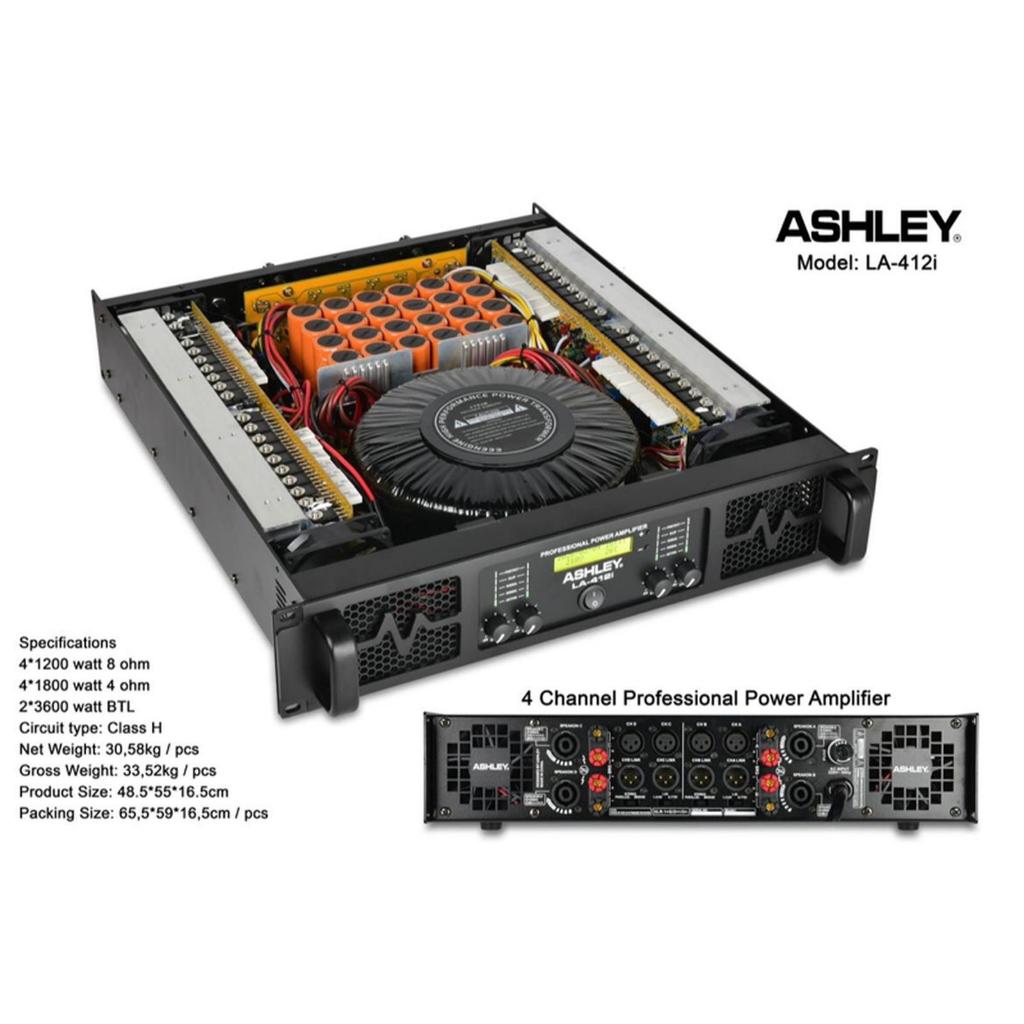 POWER AMPLIFIER ASHLEY LA412I / LA 412I / LA412 I / LA 412 I ORIGINAL