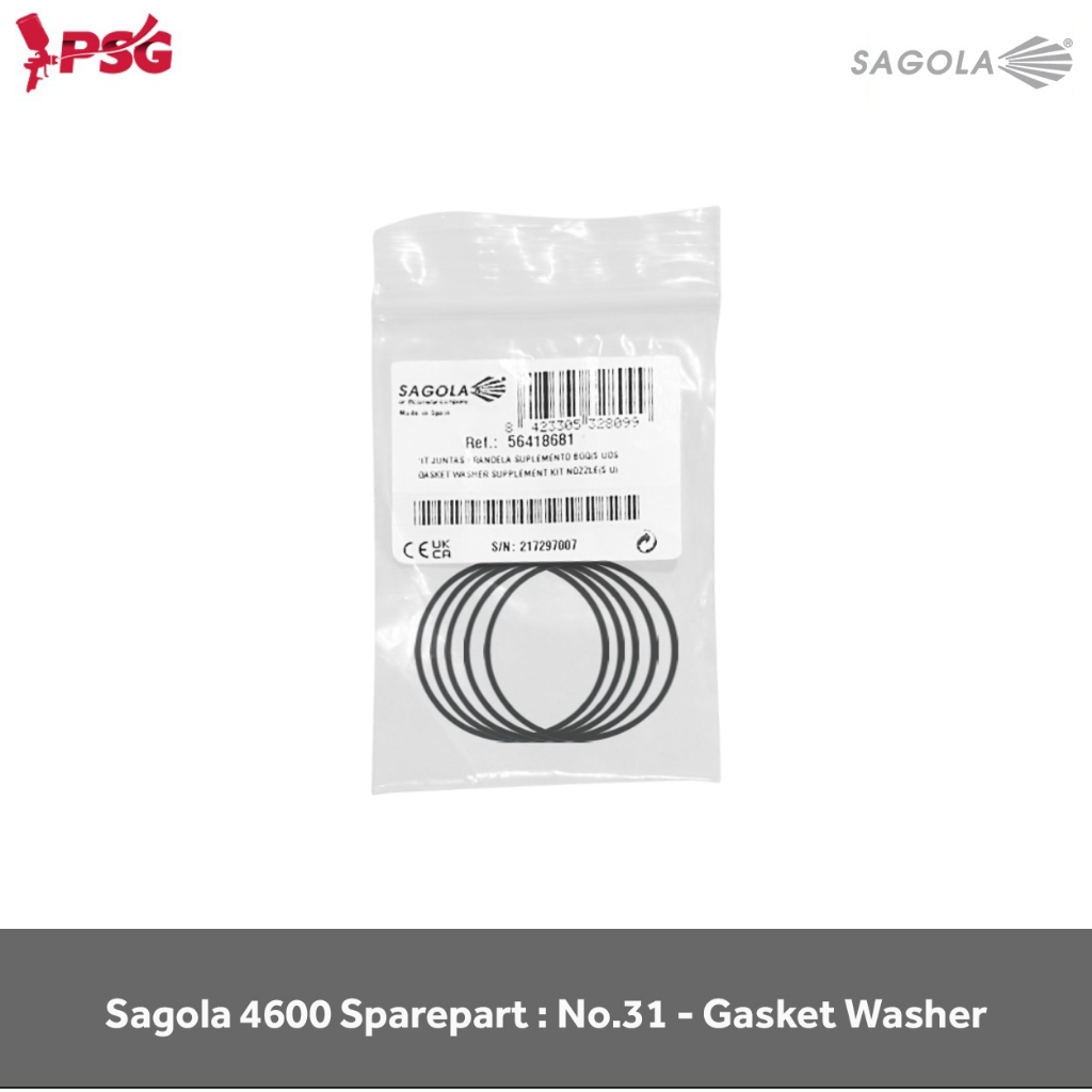 Sagola 4600 Sparepart No.31 - Gasket Washer (56418681)