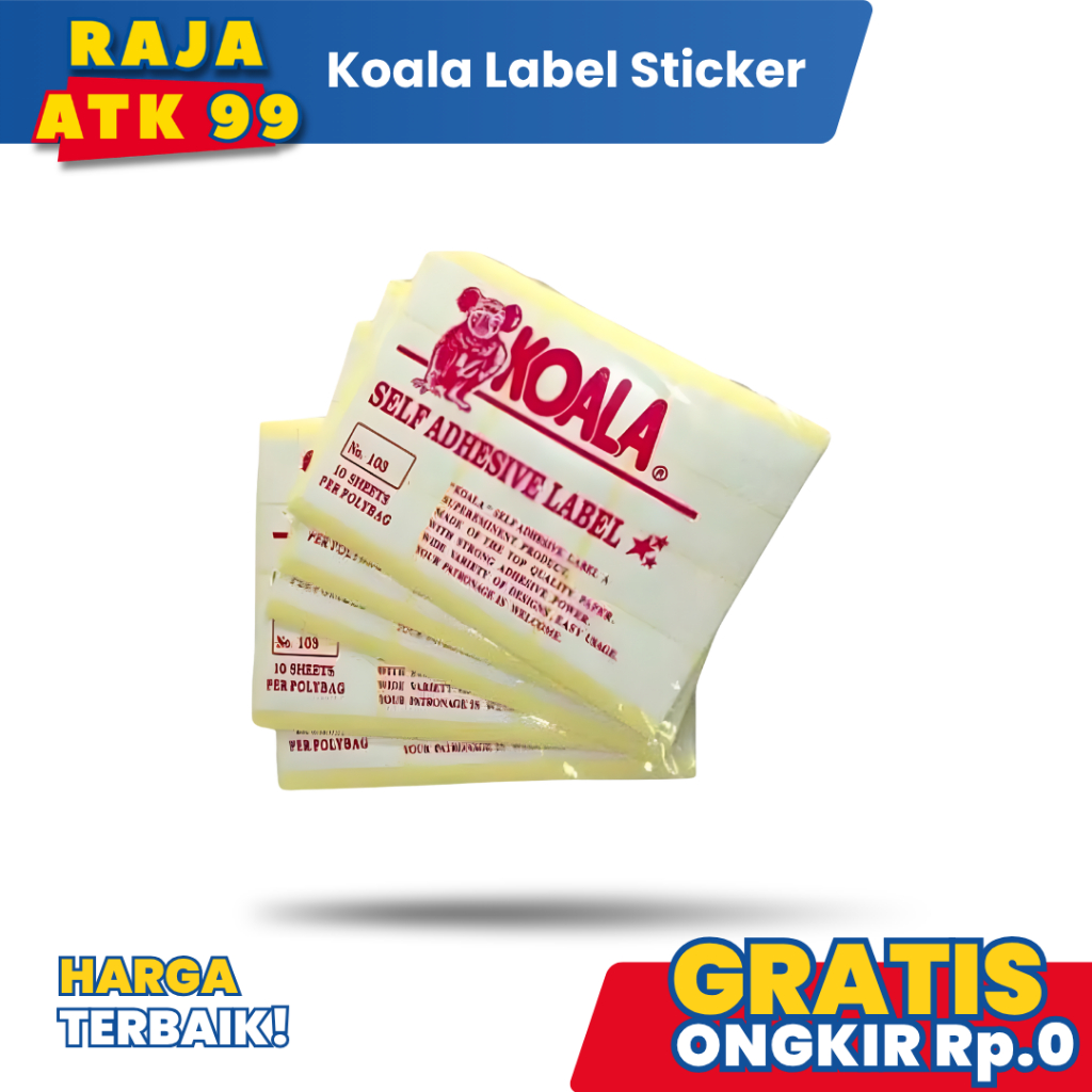 Koala Label Sticker Koala No. 103 dan No. 112 Isi 10 Lembar Label Undangan - Satuan