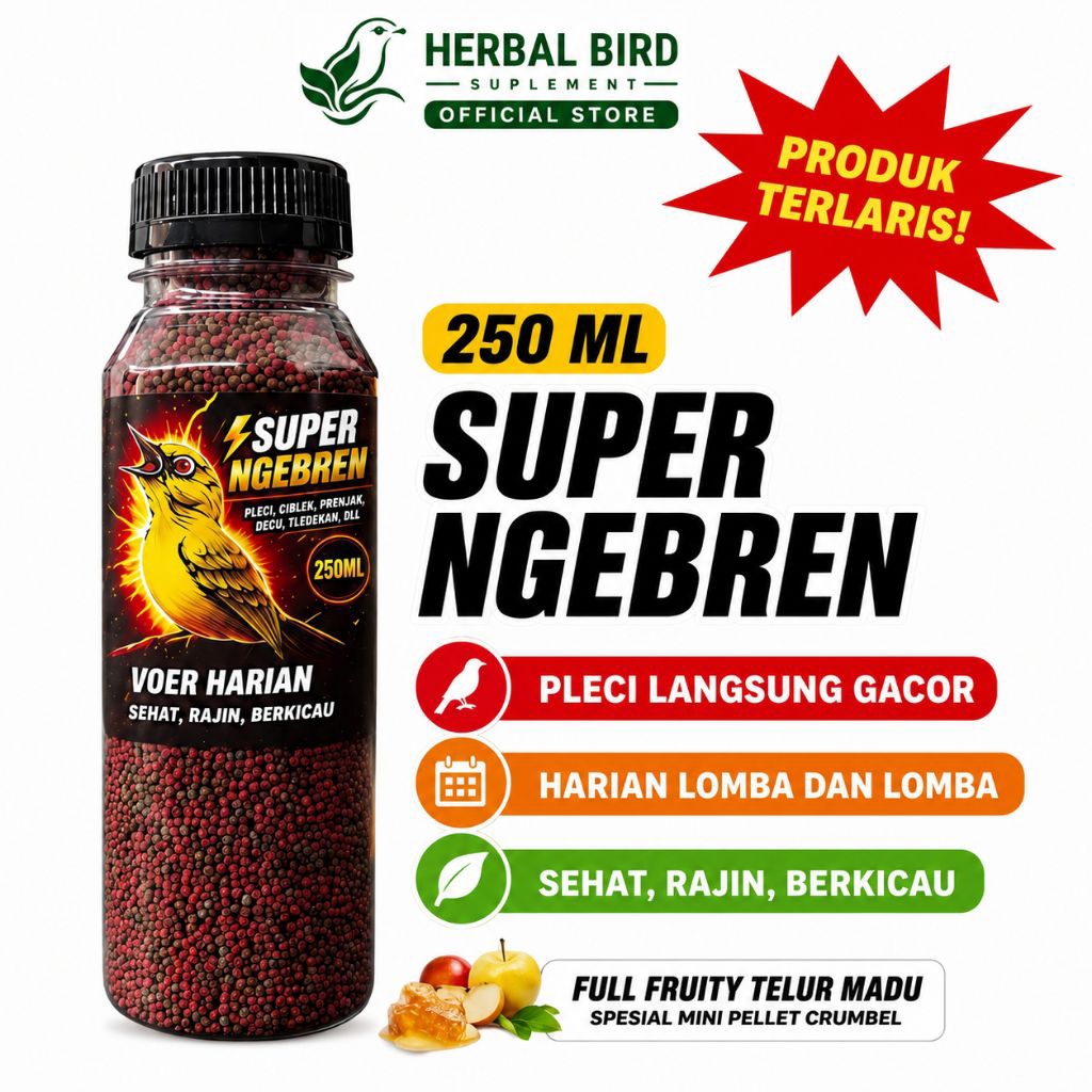 TERLARISS  VOER PLECI SUPER NGEBREN 250ML/PAKAN HARIAN BURUNG PLECI CIBLEK PRENJAK DECU TLEDEKAN Seh