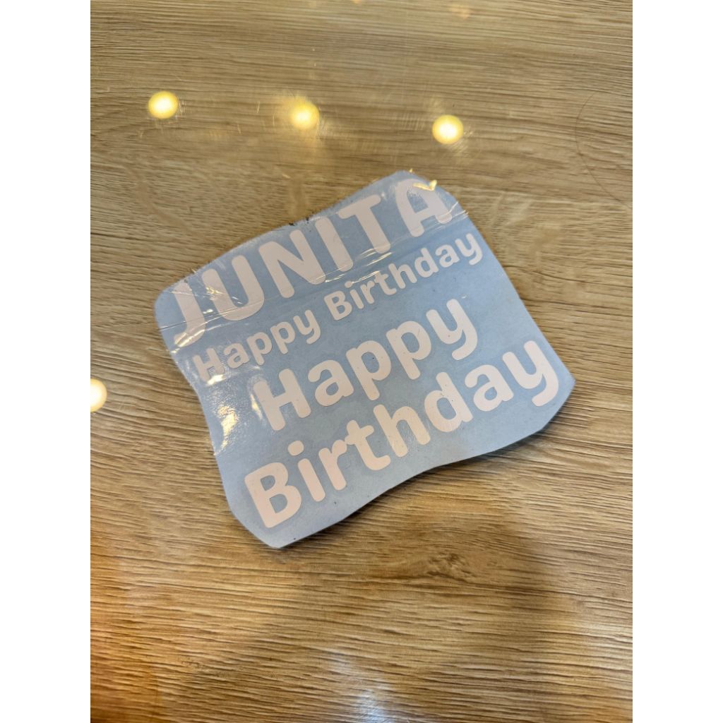 Custom Sticker Happy Birthday/ Custom Sticker Nama Untuk Di Balon Angka / Custom Sticker Untuk Di Ba
