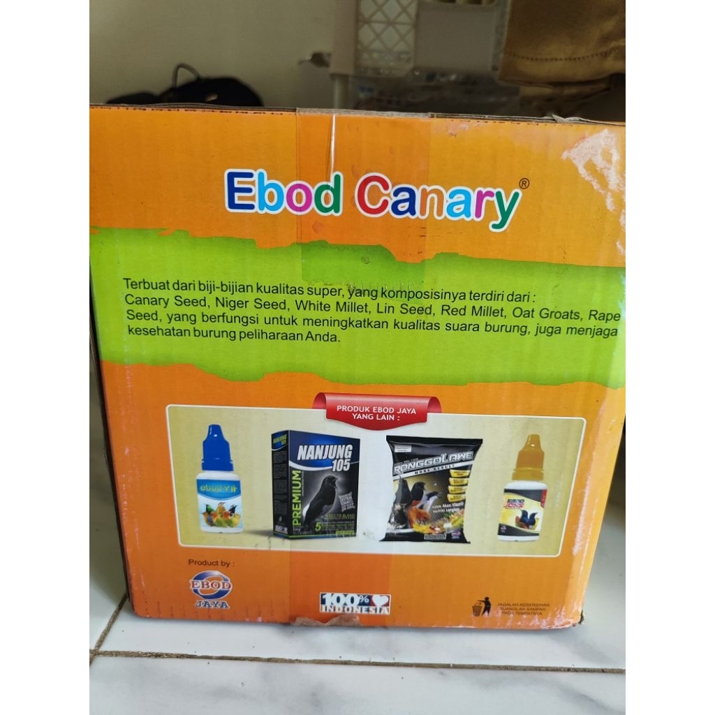 Ebod Canary 1 Dus isi 40 Pics Kemasan warna hijau