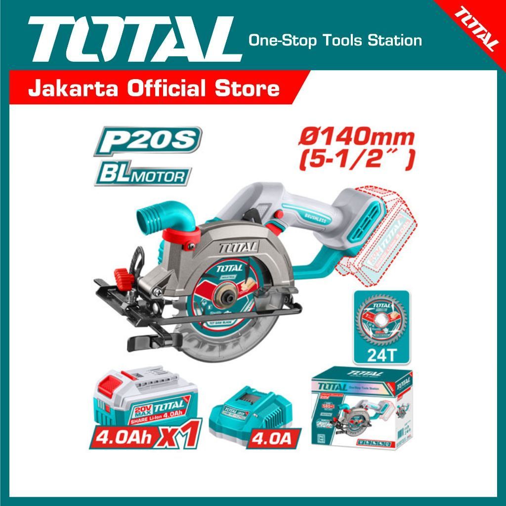 TOTAL Cordless Circular Saw  - Gergaji Putar TSLI14023
