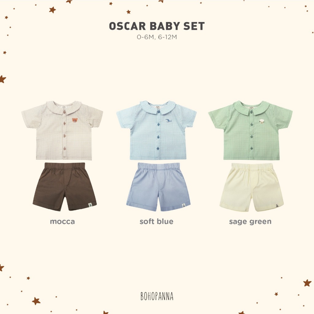 Bohopanna Oscar Baby Set & Batik Playsuit - Baju Bayi Laki-laki Usia Newborn - 12 Bulan