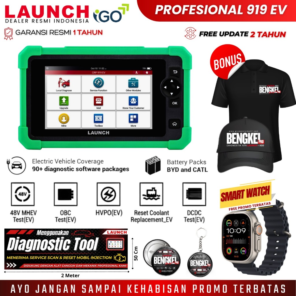 Scanner Universal Mobil Launch Scanner Mobil Listrik Tercanggih dan Terbaru