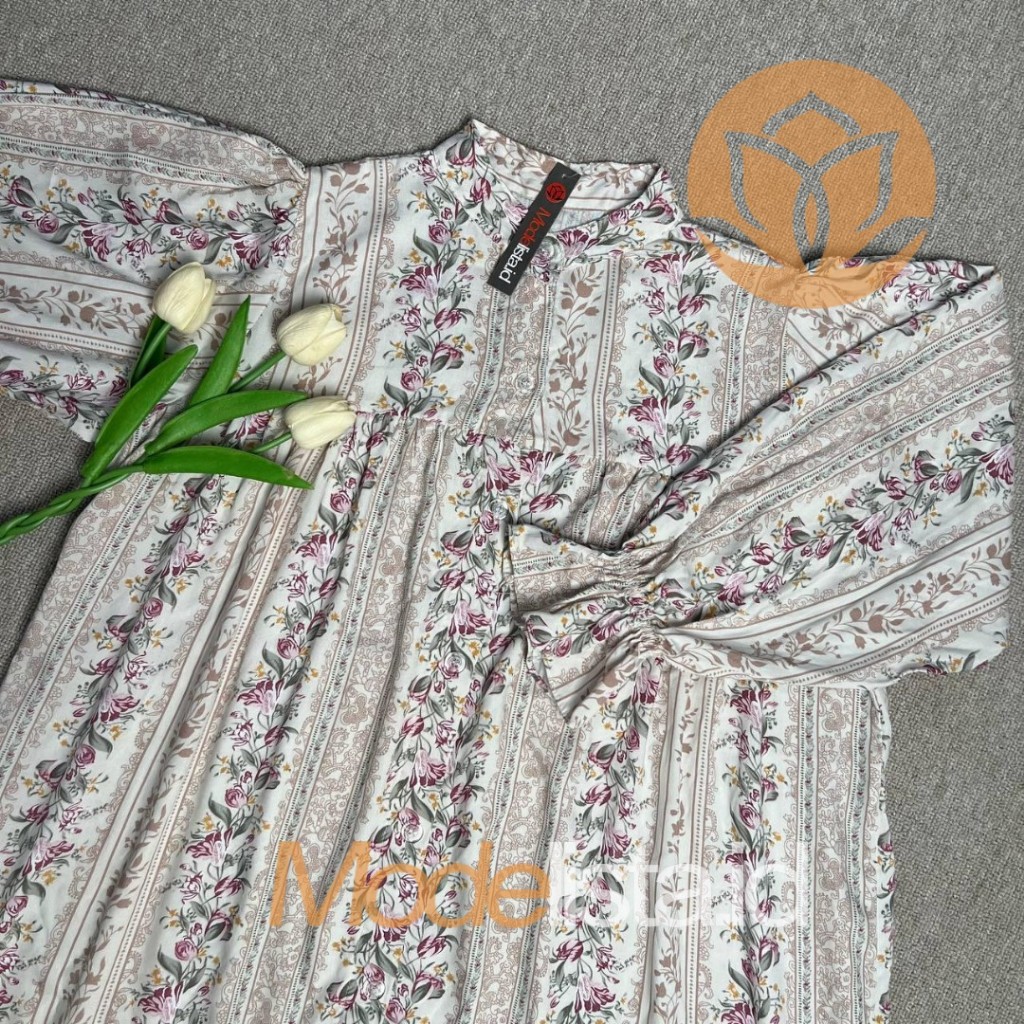 Kaleela Gamis Bahan Rayon Kancing Depan Busui Jumbo LD 130 by Modelista ID