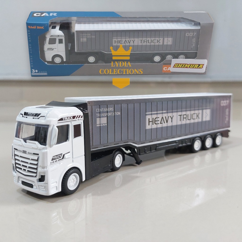 Mainan Diecast Truk Kontainer Muatan Diecast Truk Trailer