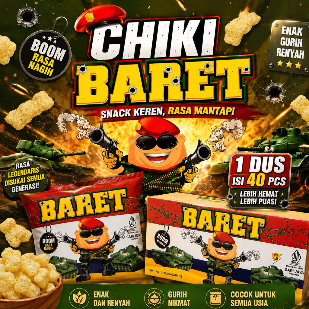 1 Dus CIKI Baret Ciki Berhadiah Isi 40 Bungkus