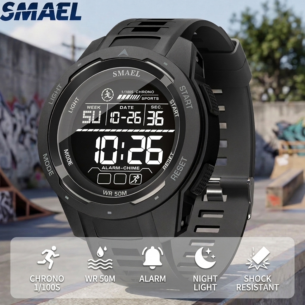SMAEL 8105 Jam Tangan Militer Digital Tahan Air