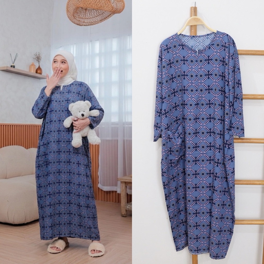 Daster Gamis Jumbo LD 130cm | Daster Lengan Panjang | Gamis rayon