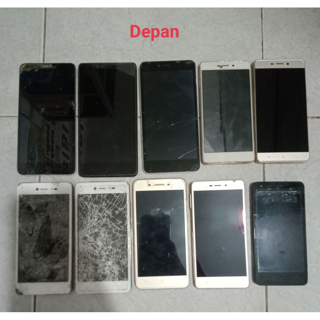 Borongan 10 hp android 4g rusak/pecah/mati.xiomi.lava.vivo.baca deskripsi