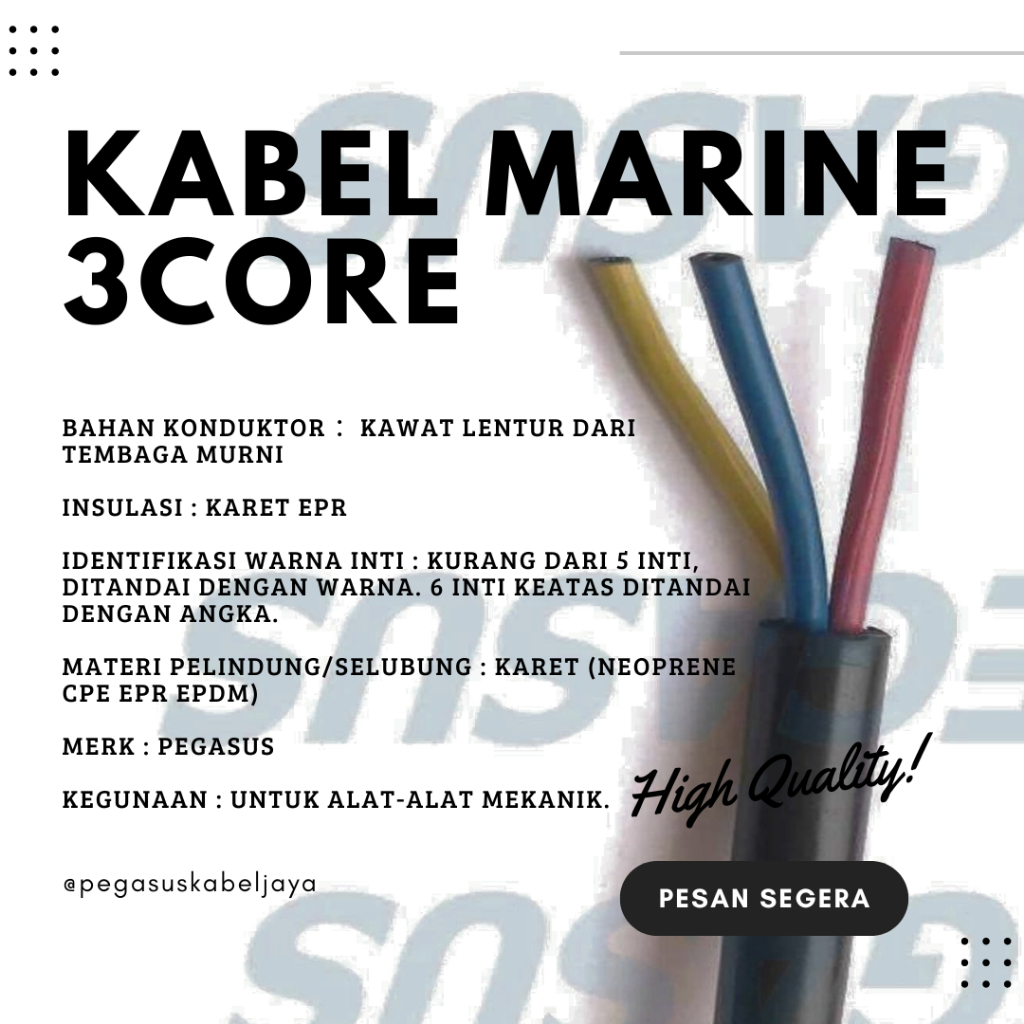 Kabel Marine 3x16mm NYYHY / Rubber Flexible Cable