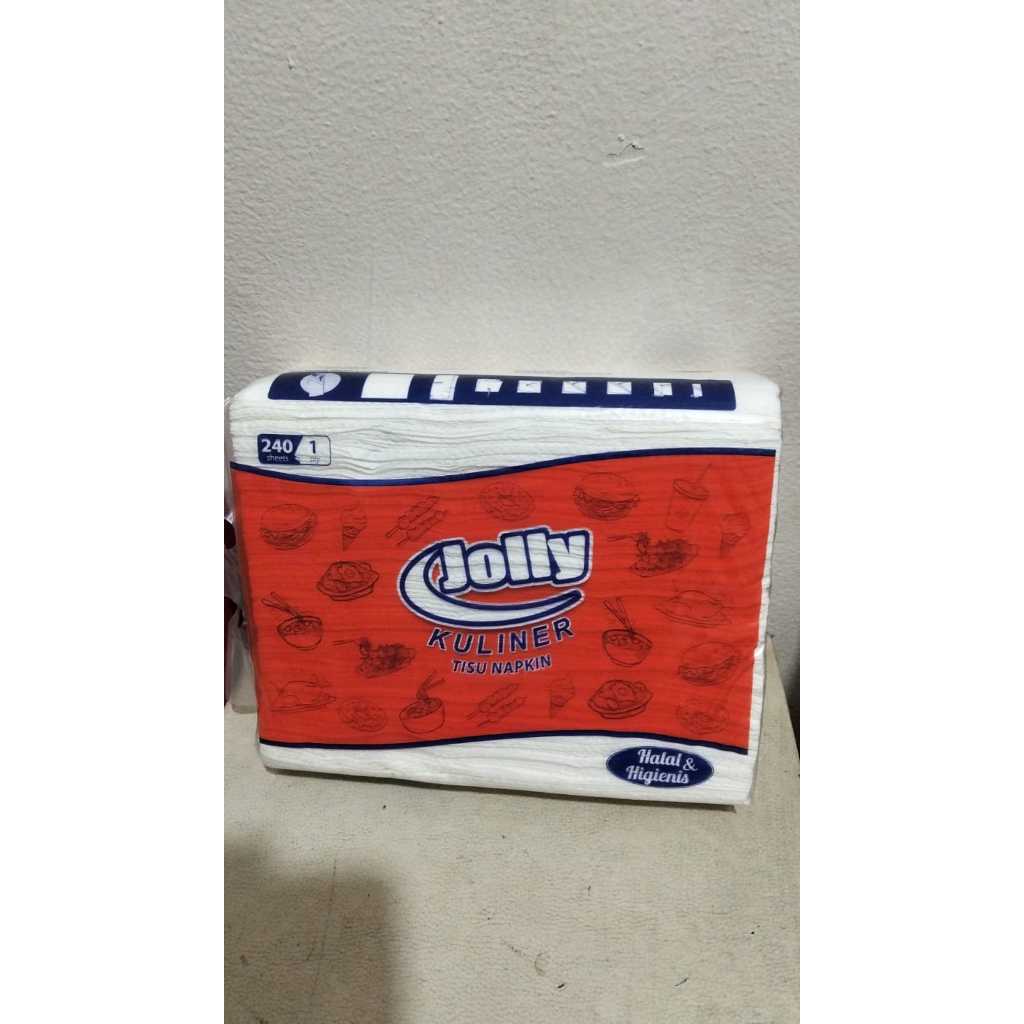 (1 Pcs ) Tissue Jolly Napkin 240 Sheet Tisu Kuliner Napkin