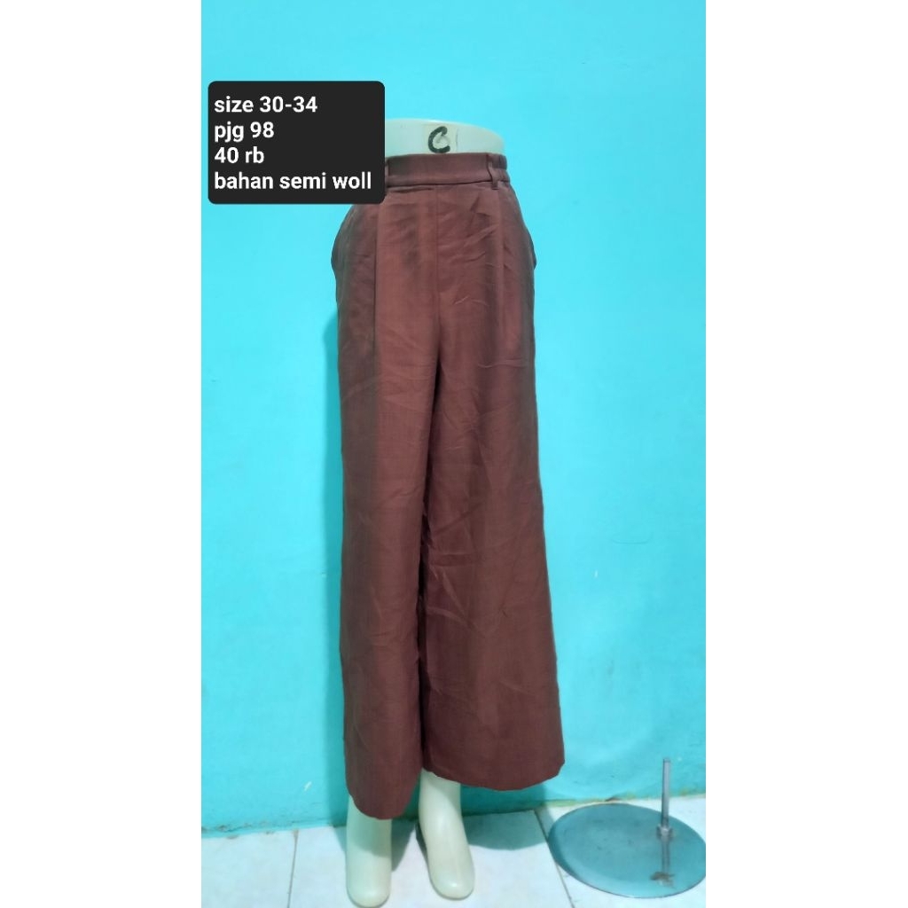 Celana panjang Wanita //kulot// katun Chinos// katun ngaret