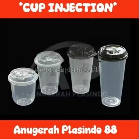 cup injection + tutup 12oz, 14oz, 16oz, 24oz = 1 DUS (INSTAN)