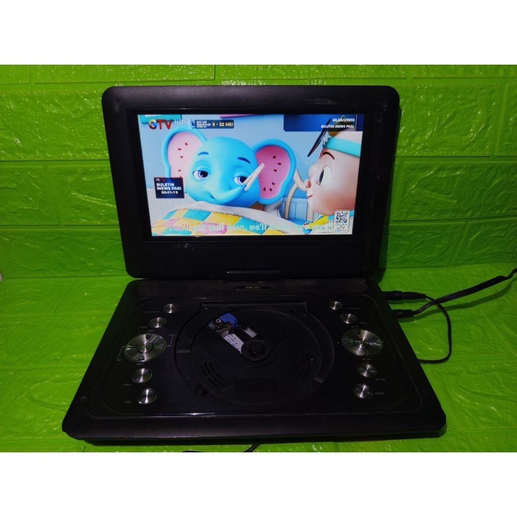 DVD portable ASATRON Layar 10 inc SEGEL ( minus, keterangan di deskripsi)