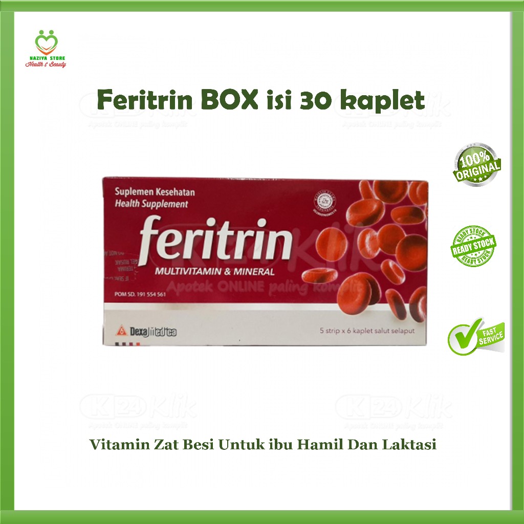 Feritrin tablet  zat besi HARGA BOX isi 30 kaplet