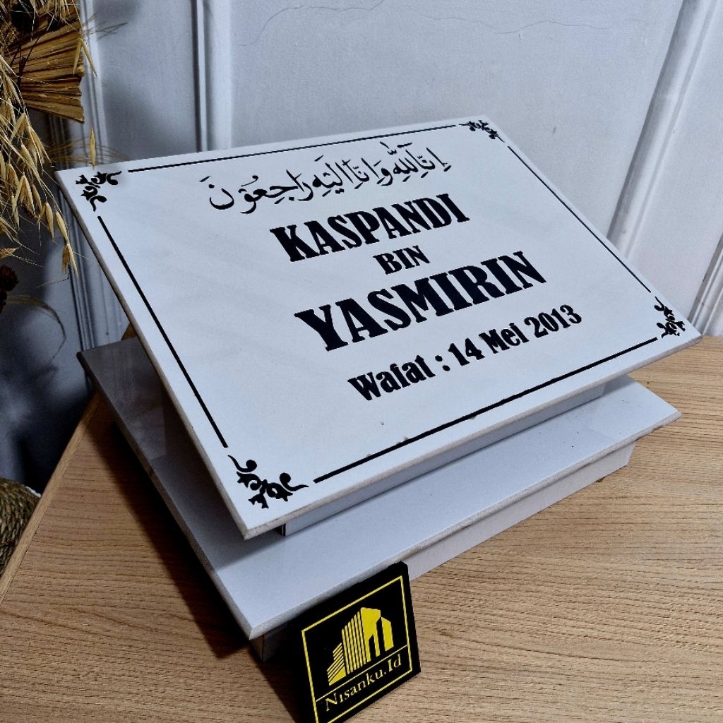 Nisanku.id - Batu Nisab 30x40 Granit Putih Gratis Packing Kayu