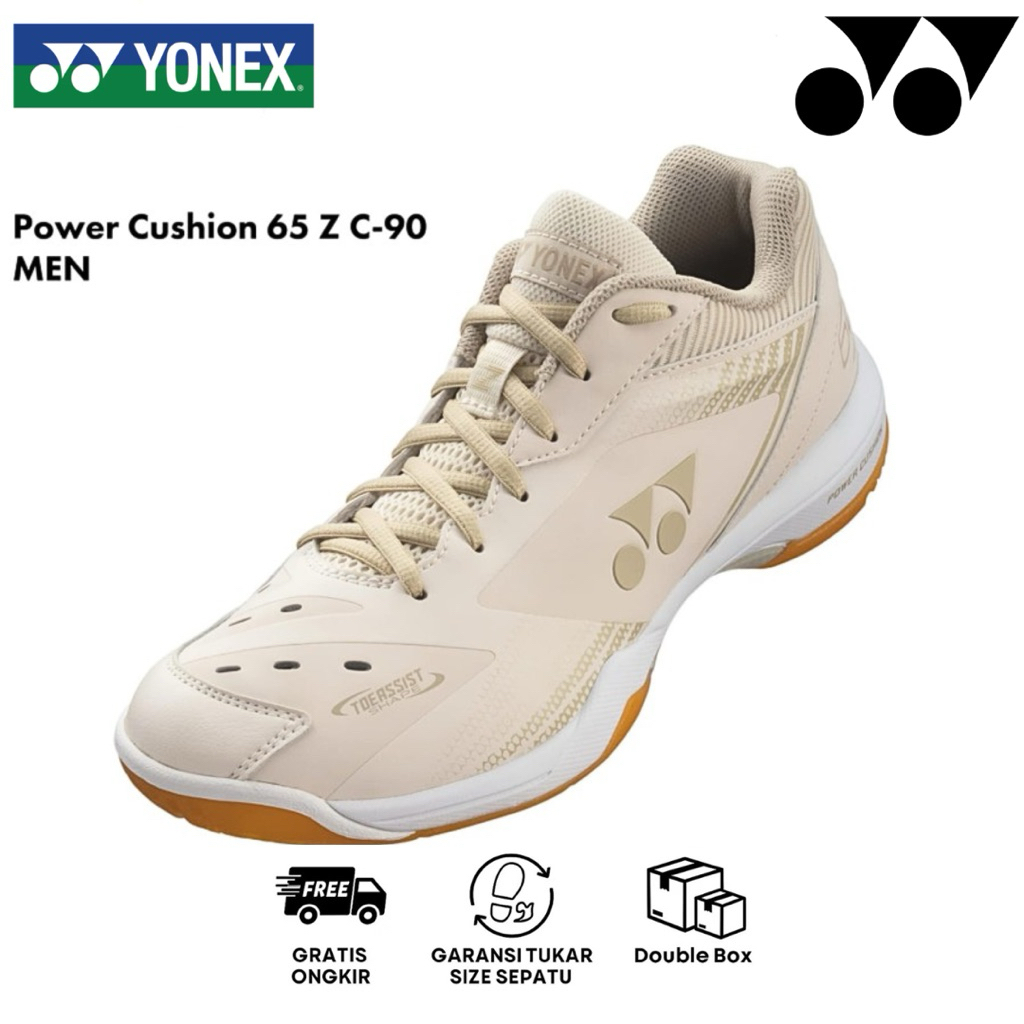 Sepatu Badminton Yonex Power Cushion SHB 65 Z3 C-90 Natural Beige