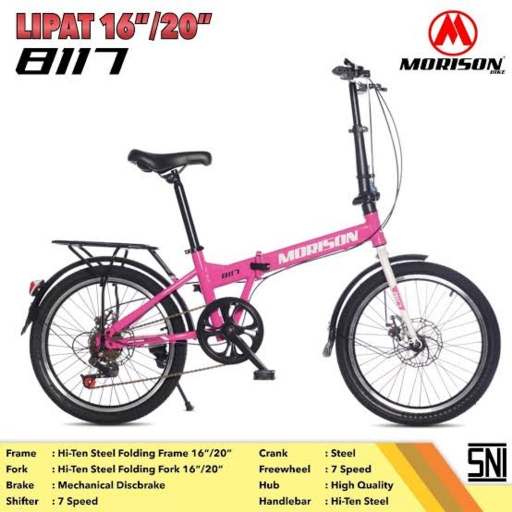 SEPEDA LIPAT 16 / 20 INCH EVERBEST BY PACIFIC TIPE EB 905 903 EB-905 / FOLDING BIKE MORISON 8117 DB 