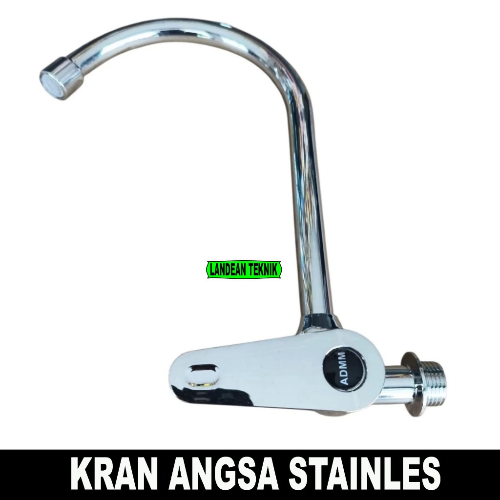 ADMM Kran Angsa Wastafel Stainles | Kran Cuci Piring | Dapur Sink Tembok