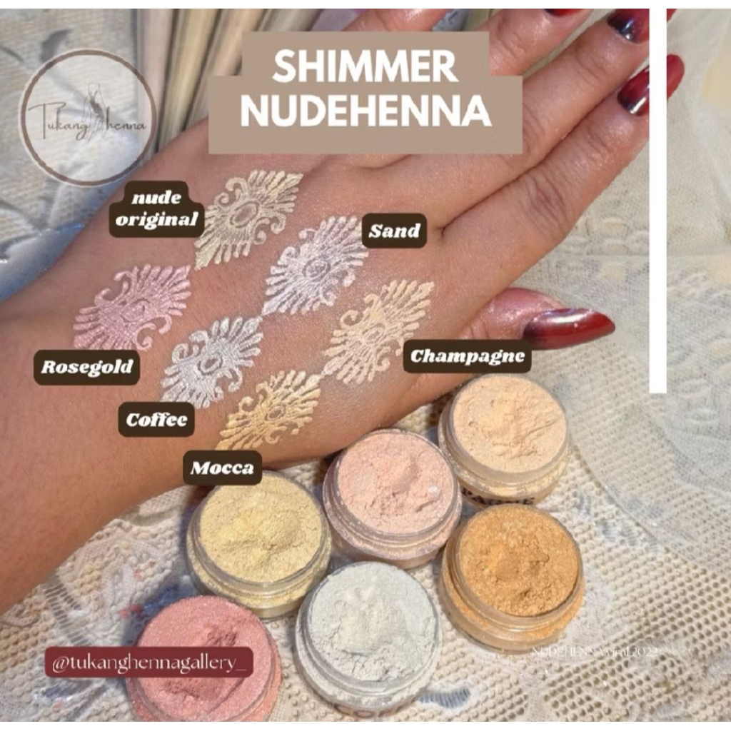 SHIMER NUDE ( Rose Gold & Campagne ) By Tukang Henna Aliyaahdji