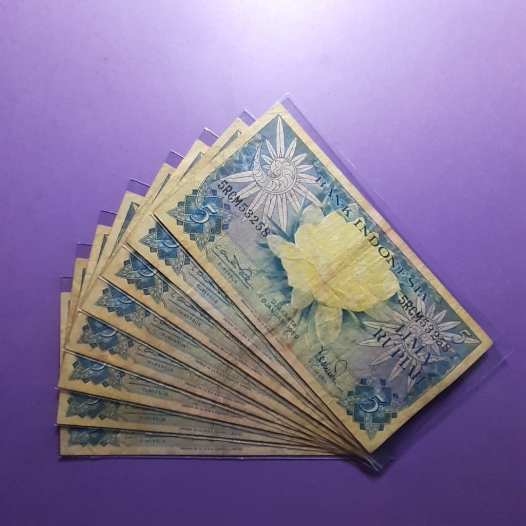 Uang 5 rupiah seri bunga 1959