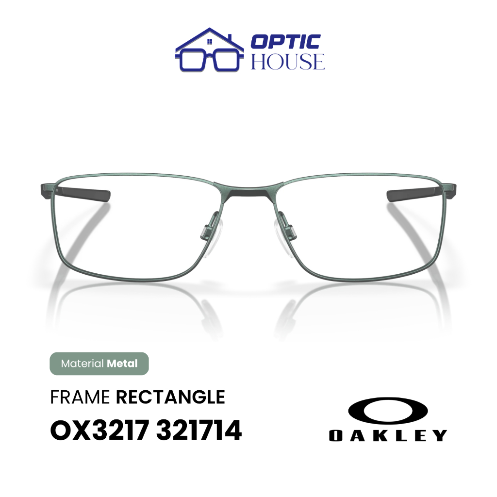 Oakley OX3217 Socket 5.0 Eyeglasses 321716 Dark Matte Silver Blue Colorshift Frame