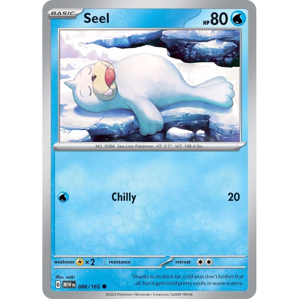 Tcg Pokemon Seel Mew 151