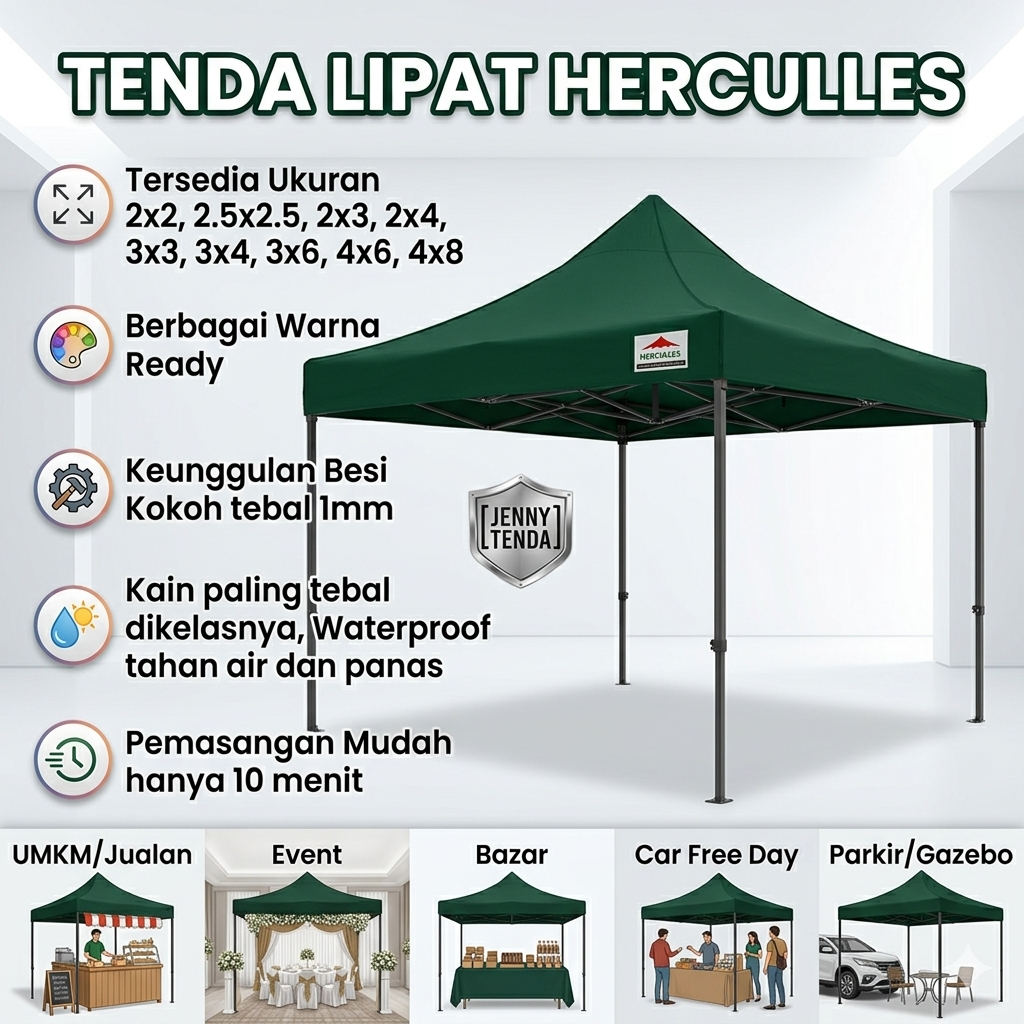 TENDA LIPAT 2,5x2,5 m HERCULLES HERCULES 2.5x2.5