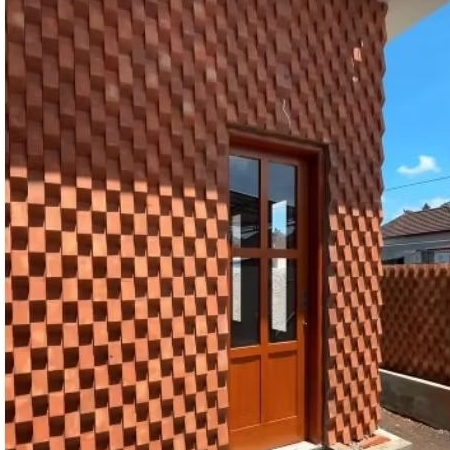 Bata expose bata tempel segitiga dekorasi dinding indoor dan outdoor