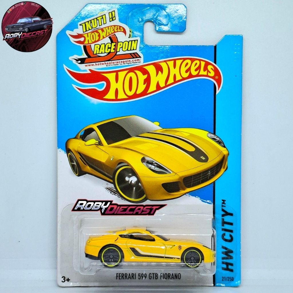 Hot Wheels Ferrari 599 GTB Fiorano Yellow HW City