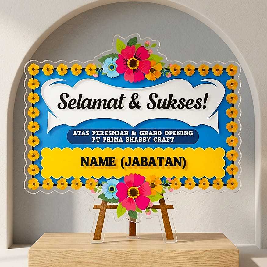 Neenkids Piala Akrilik Plakat Kelulusan Tropi Vandel Kado Penghargaan Souvenir Karanga Bunga