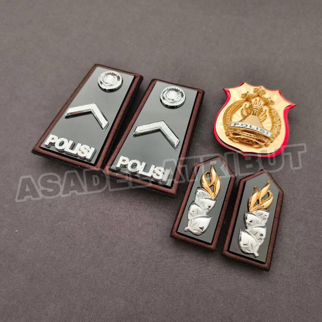 SET KOMPLIT PANGKAT BRIPDA PDH LIS BORDIR / PANGKAT BRIPDA PDH POLRI / PANGKAT BRIPDA PDH LIS BORDIR