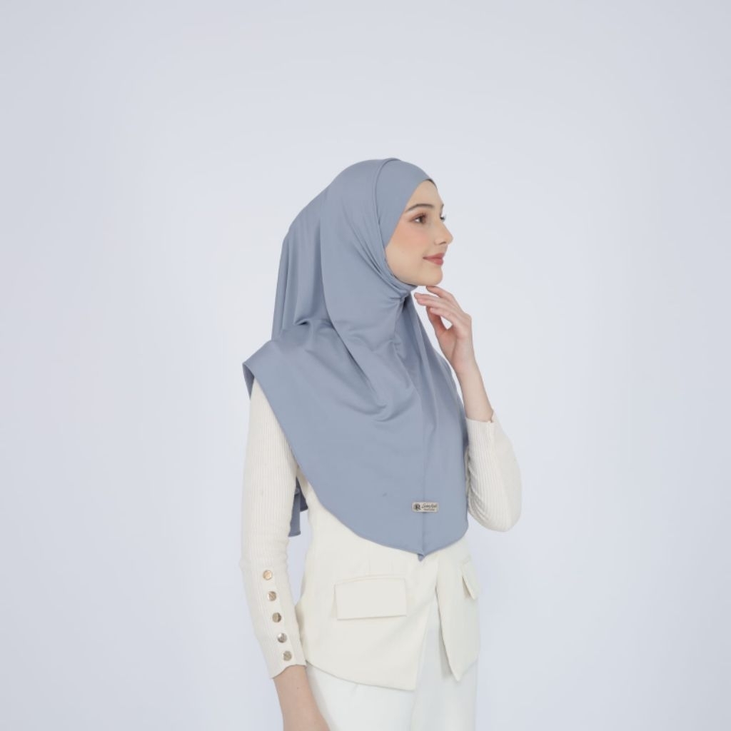 Lestary hijab - Hijab instan Malika dewasa karet dagu JERSEY