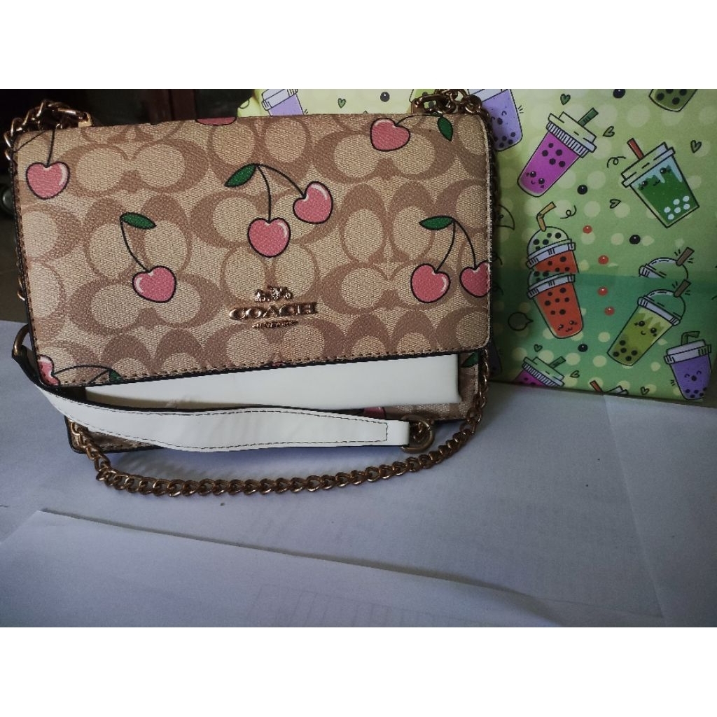 Tas COC Coach Prelove Tas Rantai, Tas Selempang Cherry