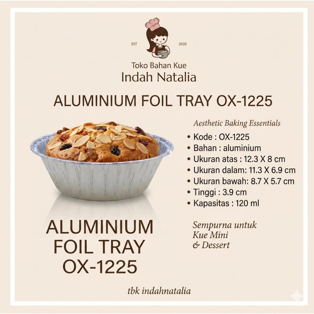 Alumunium Foil Tray Oval ox-1225 1dus isi 100x10 pack - KARTON - CARGO