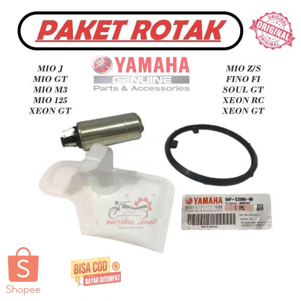 100% ORIGINAL Paket Rotak Dinamo Fuel Pump Yamaha 54P Mio J M3 Soul GT Xeon Aerox Fino - 1 Set Rotak