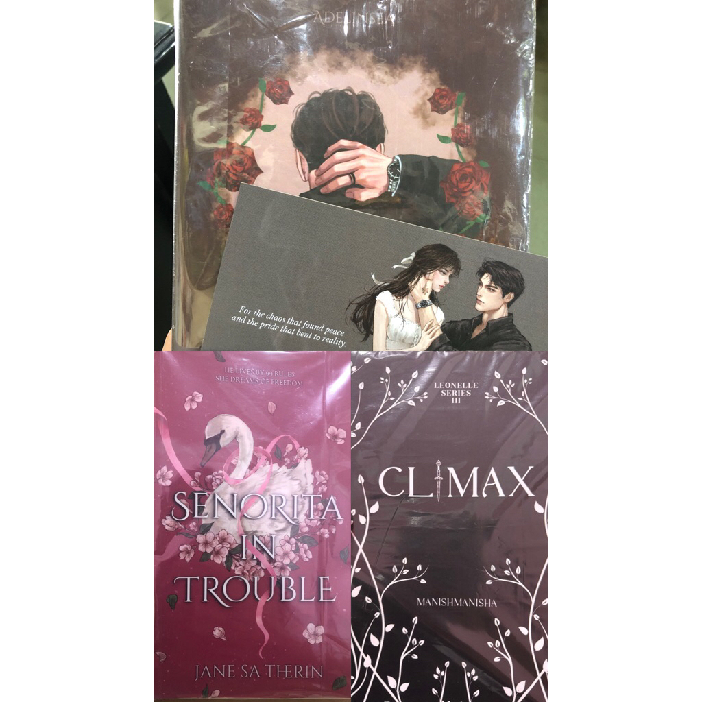 (BACA DESKRIPSI) Preloved Novel Senorita in Trouble SC 2nd Edition dan Novel Climax by Manishmanisha