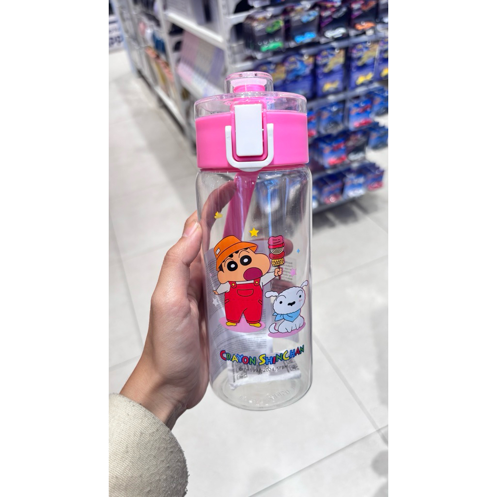 (MINISO) botol minum anak tumbler crayon shinchan pink 550ml