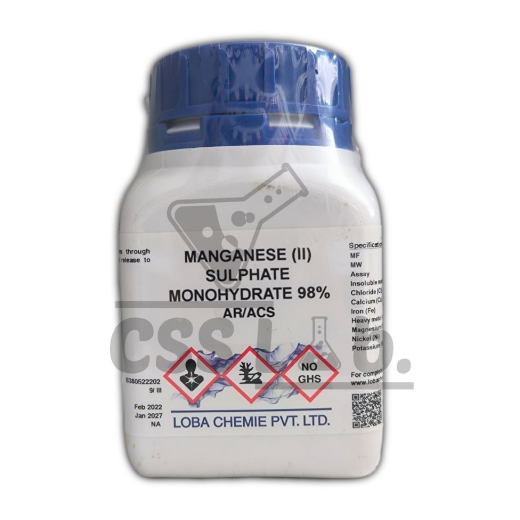 Mangan II sulfat monohidrat 98% | MnSO4.H2O | AR Loba Chemie Repack 1g
