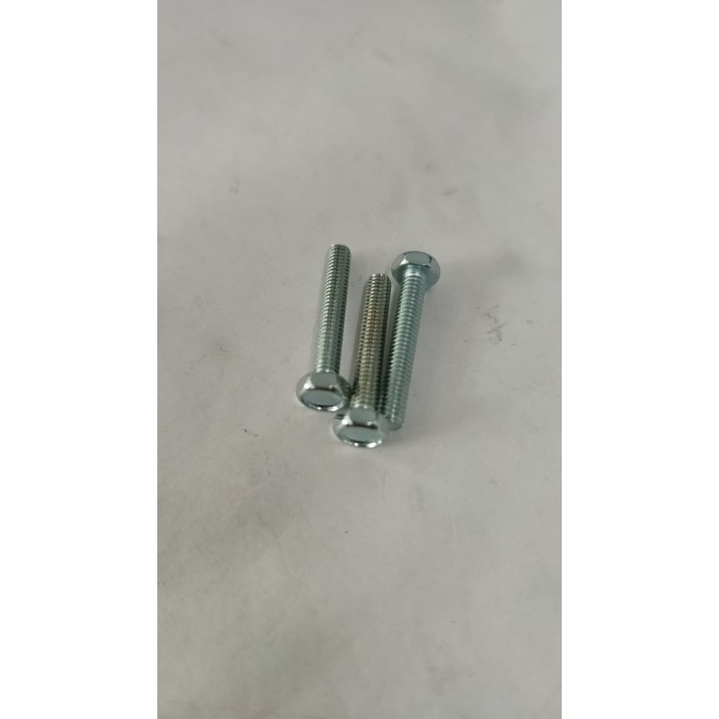 Baut + mur putih BMP M 4 mm x 2,5cm , Baut kunci 7