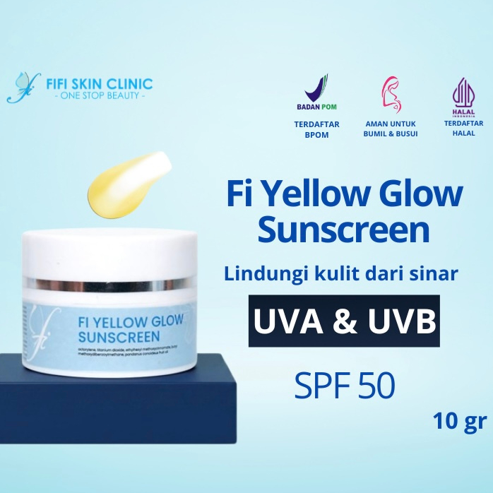 FI Sunscreen Yellow dr Fifi Festiany FIFI SKIN CLINIC / Krim Siang Glowing Kulit Normal
